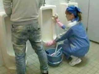 Sex in Public Restroom with Strange Encounters Ends in Hot BJs